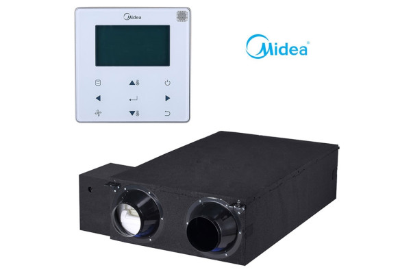 Midea HRV-D1500(B) (1500 m3/h, 230V, 1 fázis) WDC-120G/WK távirányítóval